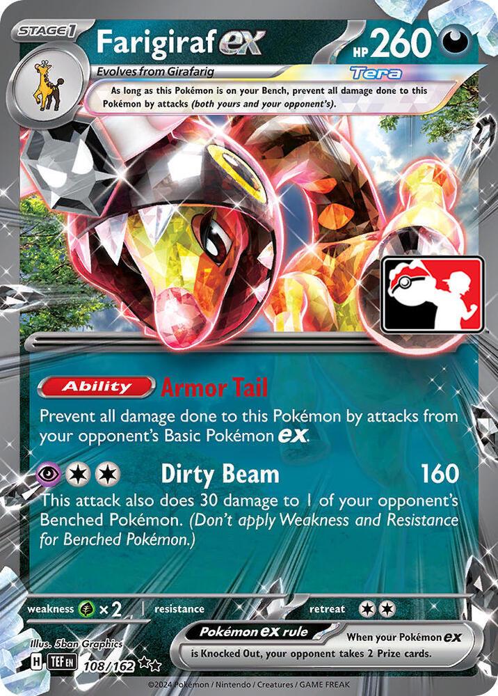 Temporal Forces Farigiraf Ex [Prize-Pack] Pokémon card